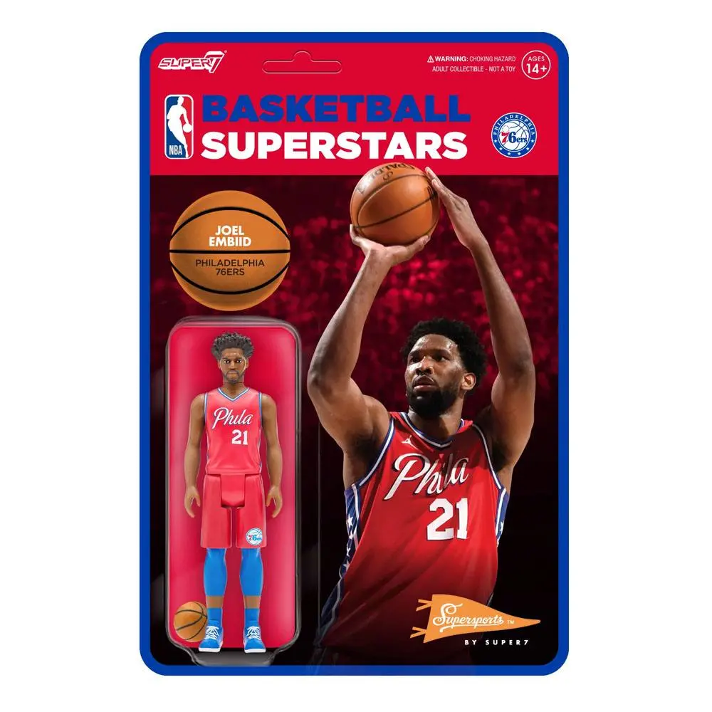 NBA ReAction Wave 3 Joel Embiid (76ers) [Red Statement] akciófigura 10 cm termékfotó