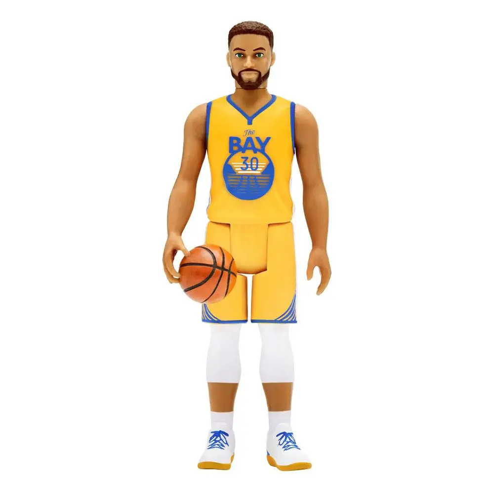 NBA ReAction Wave 3 Steph Curry (Warriors) [Yellow Statement] akciófigura 10 cm termékfotó