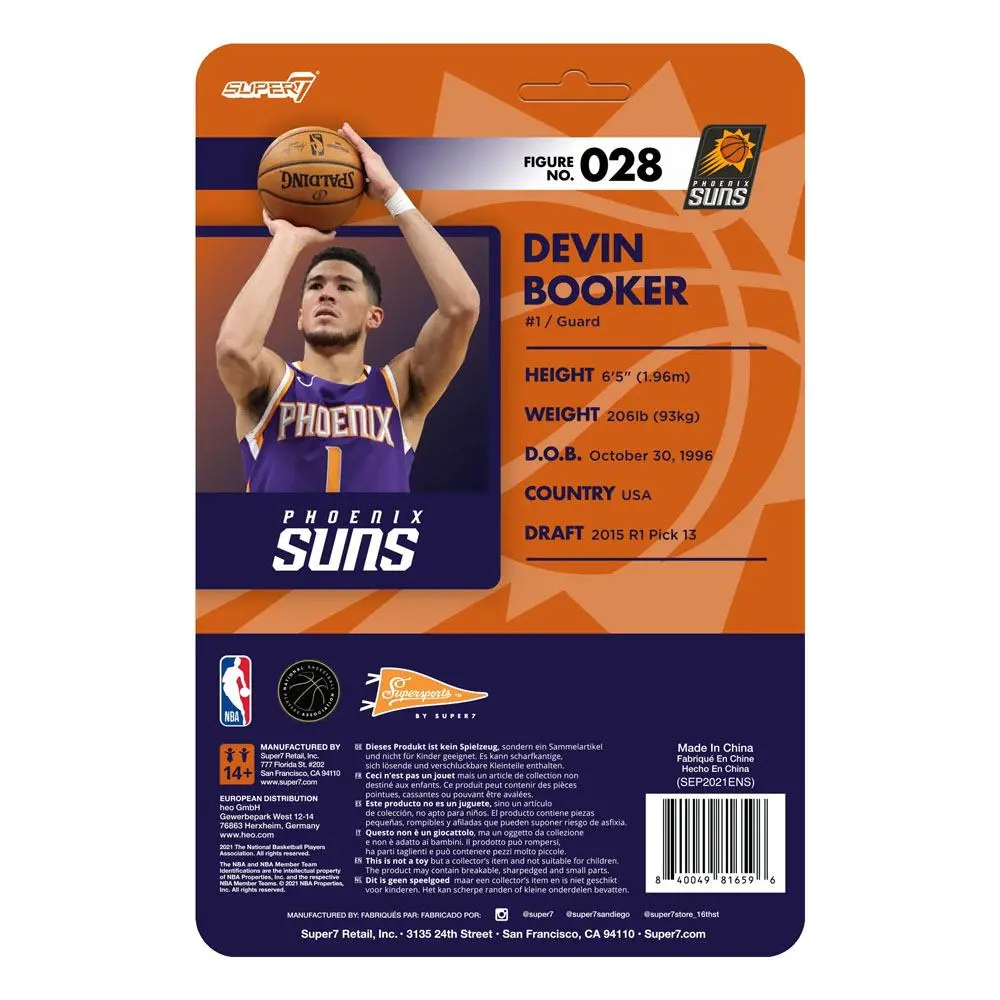 NBA ReAction Wave 4 Devin Booker (Suns) akciófigura 10 cm termékfotó
