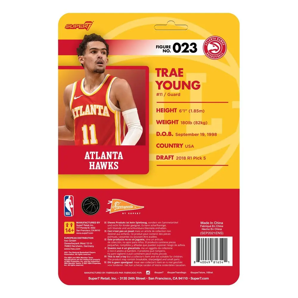NBA ReAction Wave 4 Trae Young (Hawks) akciófigura 10 cm termékfotó