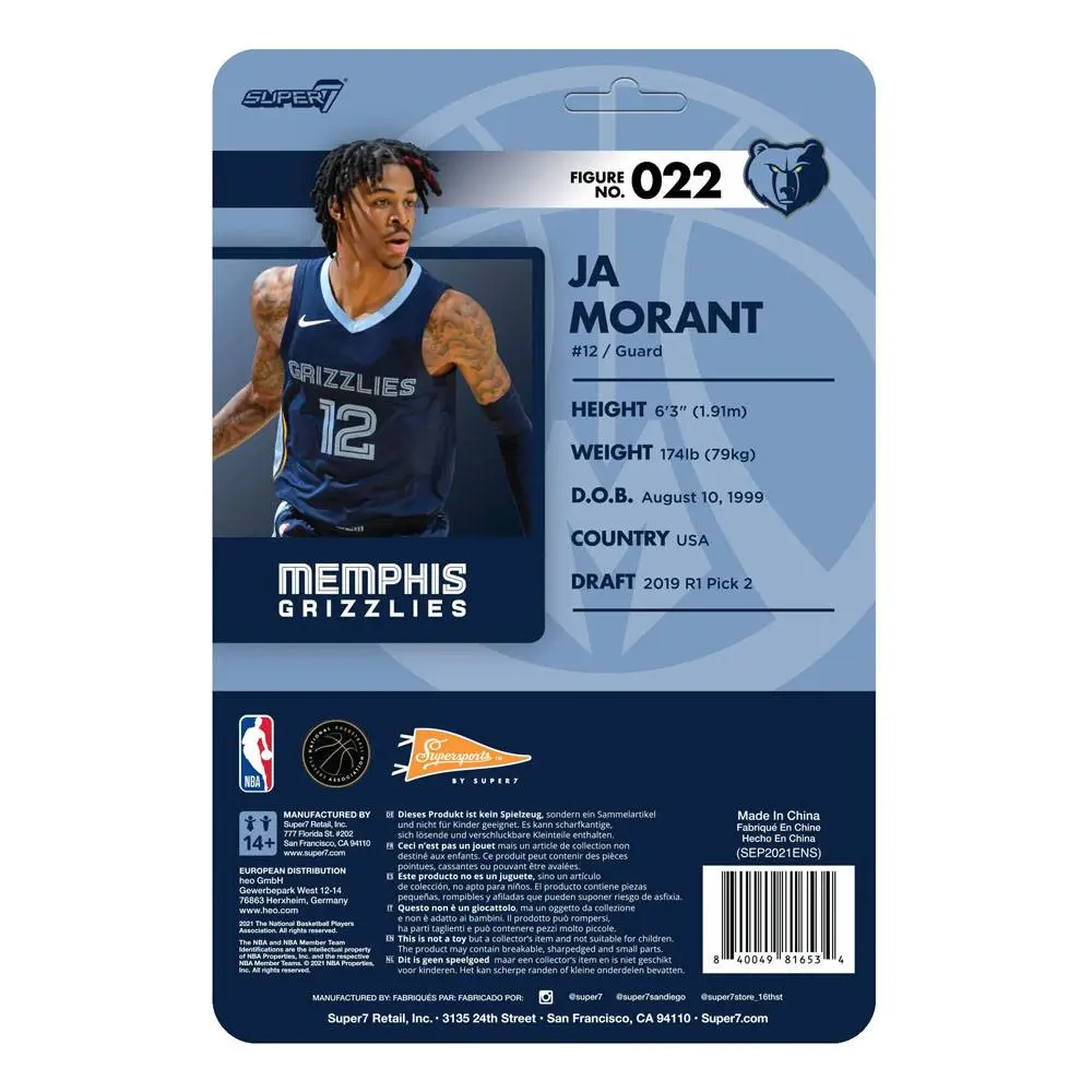 NBA Supersports Wave 4 Ja Morant (Grizzlies) akciófigura 10 cm termékfotó