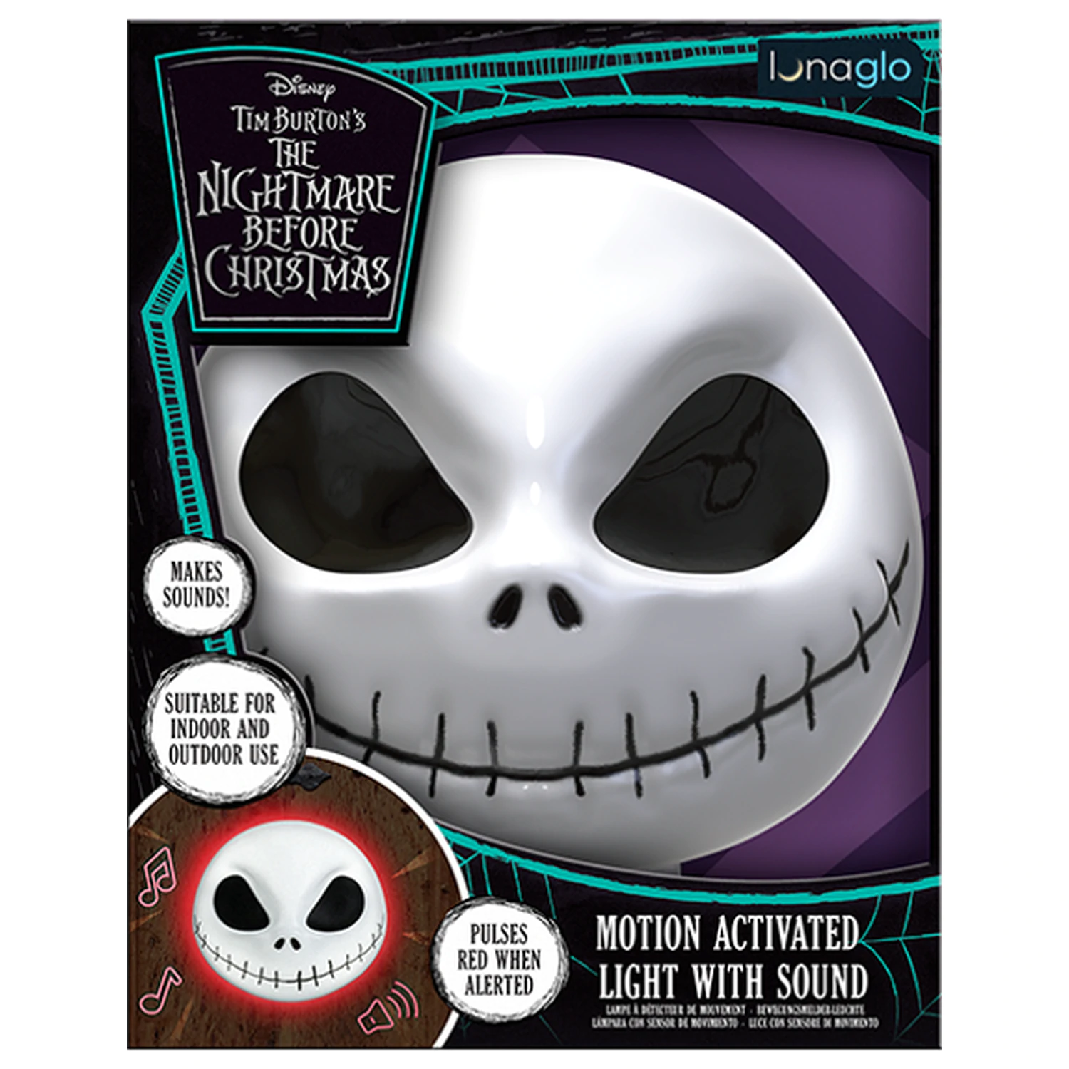 NBX Jack Skellington Mask lámpa mozgásérzékelővel termékfotó