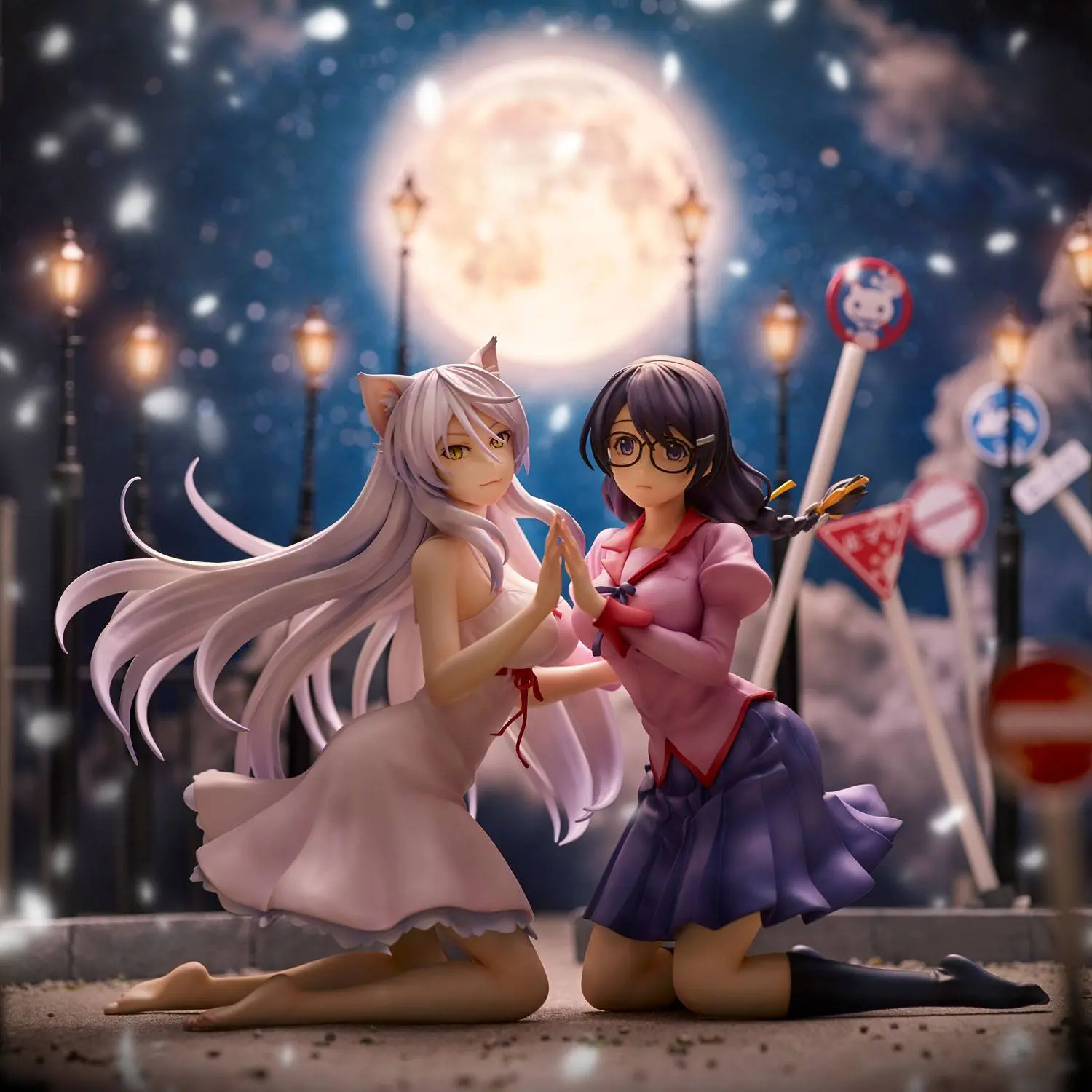 Nekomonogatari Monogatari Series Tsubasa Hanekawa PVC szobor figura csomag 19 cm (re-run) termékfotó