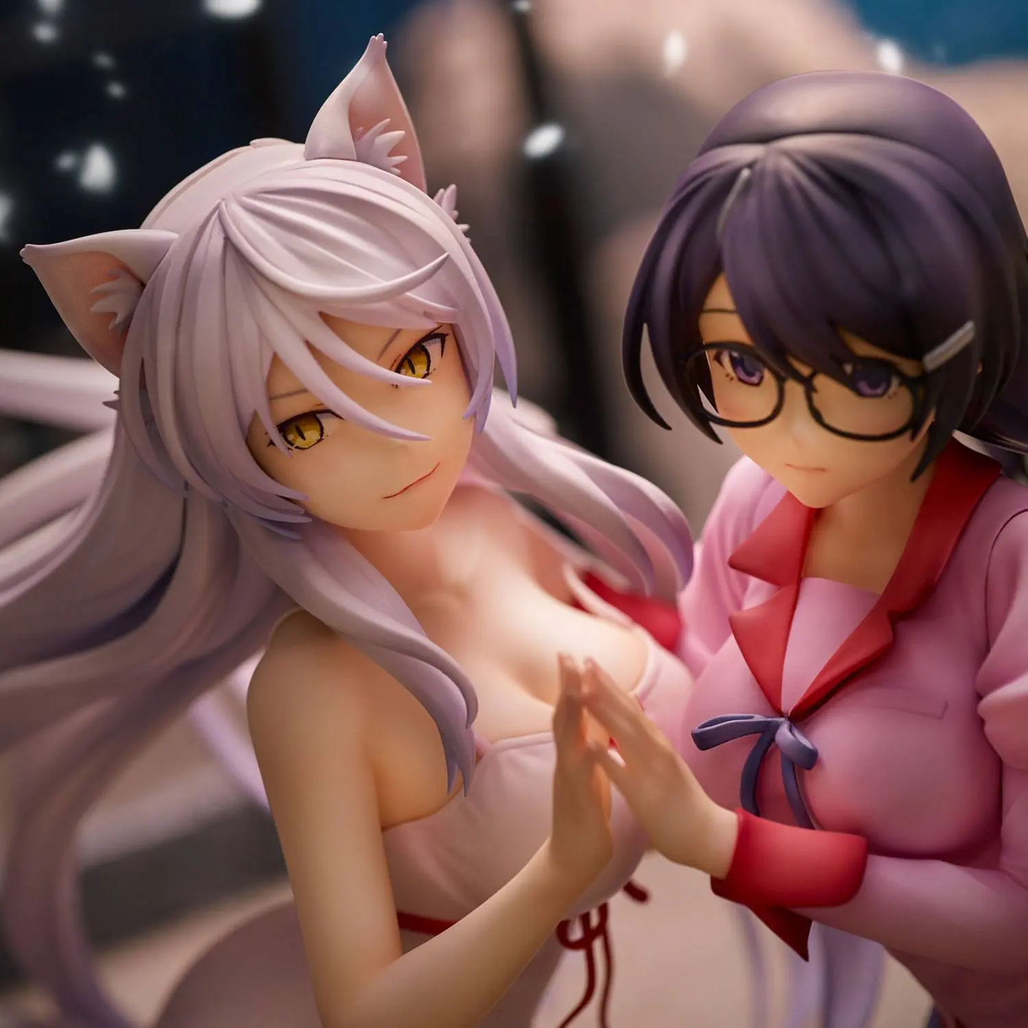 Nekomonogatari Monogatari Series Tsubasa Hanekawa PVC szobor figura csomag 19 cm (re-run) termékfotó