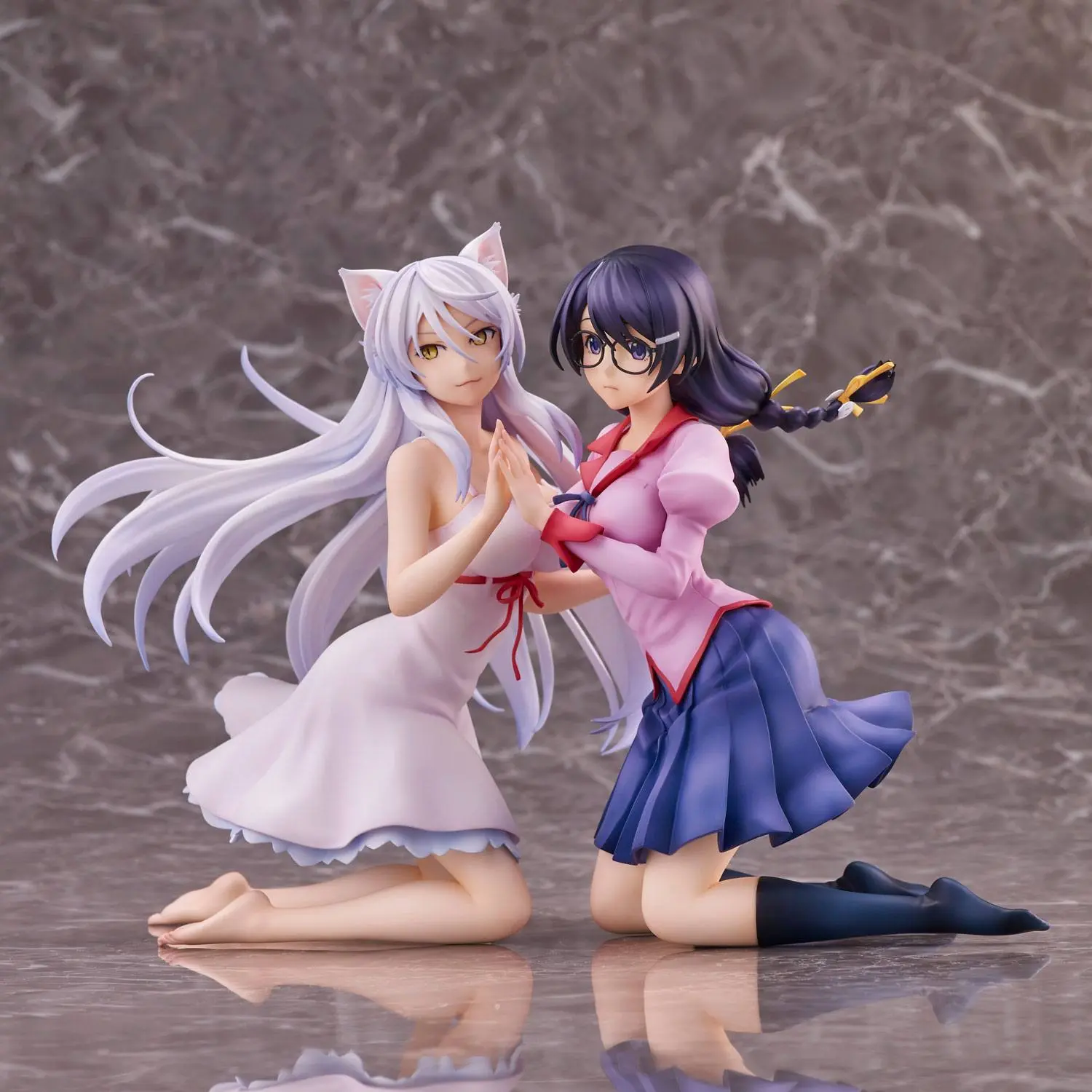 Nekomonogatari Monogatari Series Tsubasa Hanekawa PVC szobor figura csomag 19 cm (re-run) termékfotó