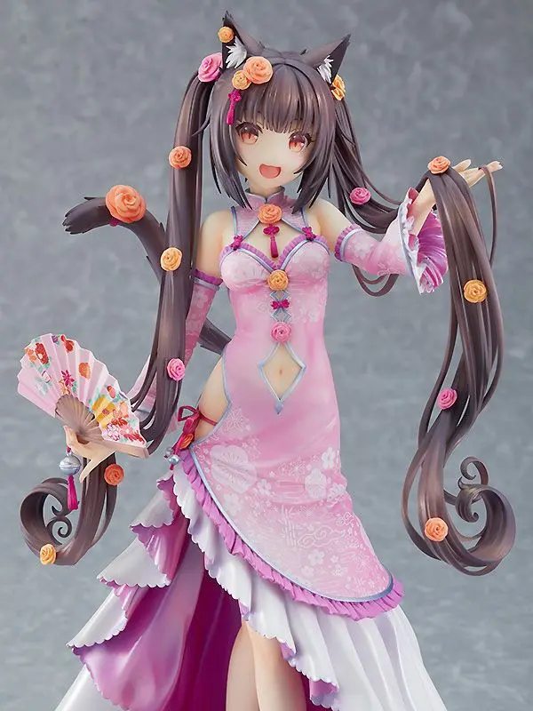Nekopara 1/7 Chocola: Chinese Dress Ver. PVC szobor figura 22 cm termékfotó