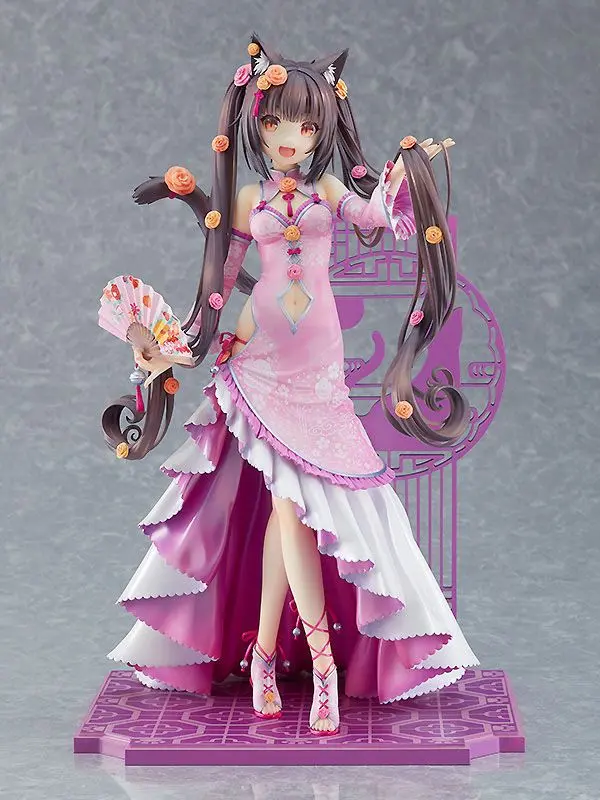 Nekopara 1/7 Chocola: Chinese Dress Ver. PVC szobor figura 22 cm termékfotó
