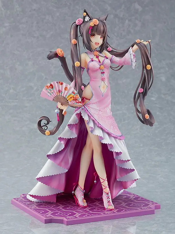 Nekopara 1/7 Chocola: Chinese Dress Ver. PVC szobor figura 22 cm termékfotó