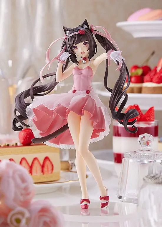 Nekopara Pop Up Parade Chocola: Cocktail Dress Ver. PVC szobor figura 17 cm termékfotó
