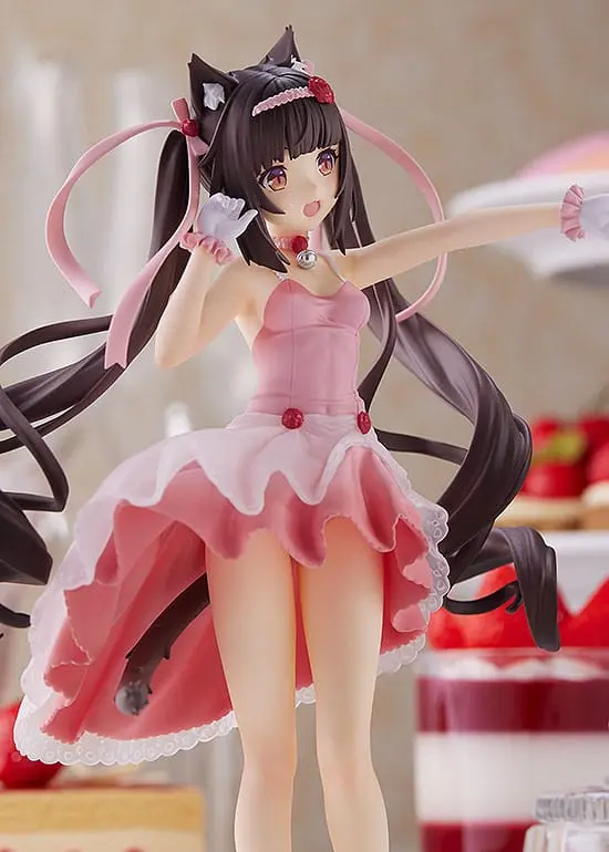 Nekopara Pop Up Parade Chocola: Cocktail Dress Ver. PVC szobor figura 17 cm termékfotó