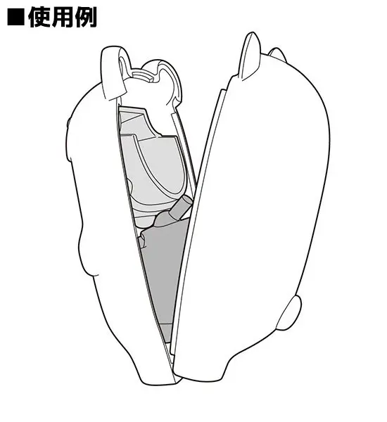 Nendoroid More Face Parts Case for Nendoroid Figures Kigurumi Bunny Happiness 02 termékfotó