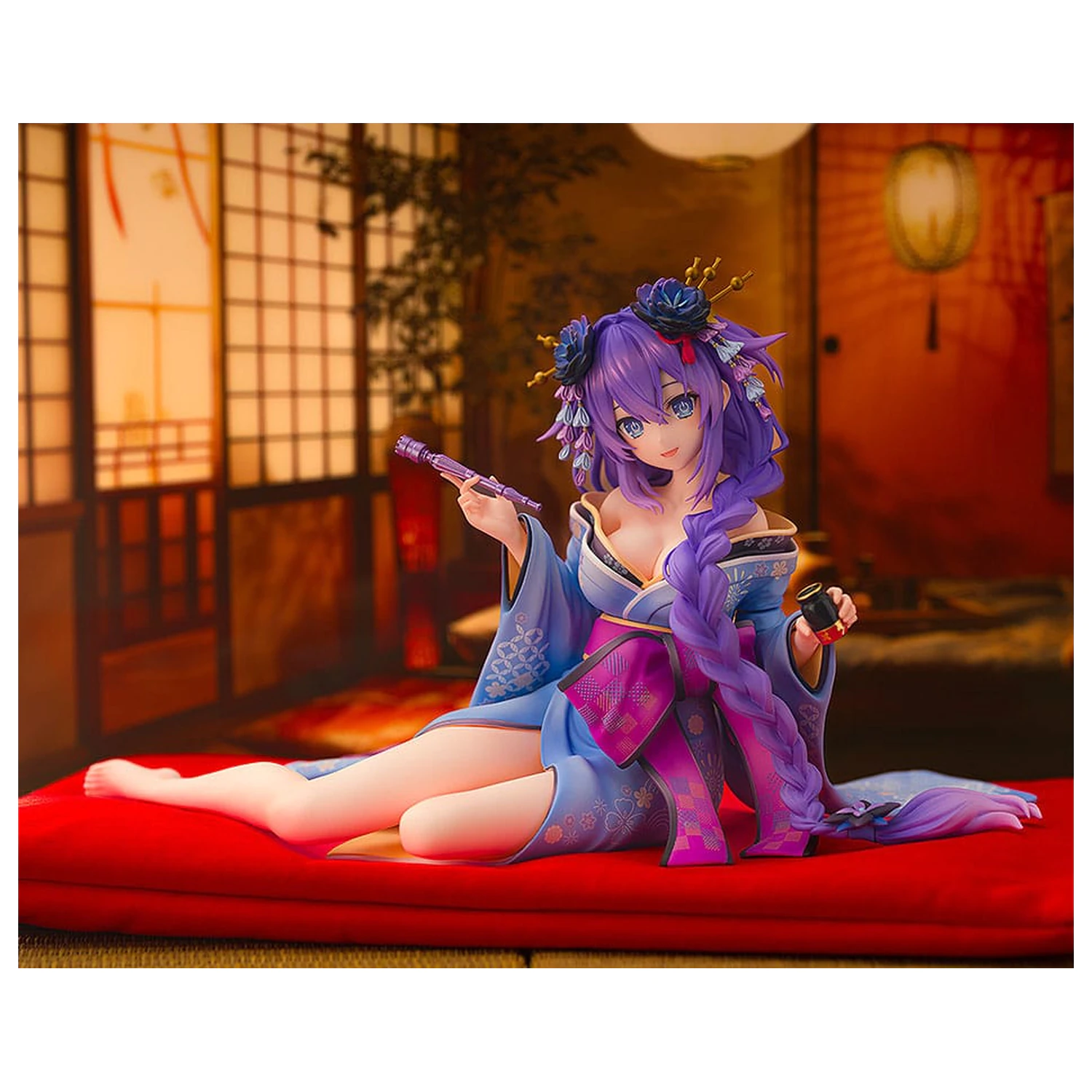 Neptunia x Senran Kagura 1/7 Purple Heart Kimono Ver. szobor figura 13 cm  termékfotó