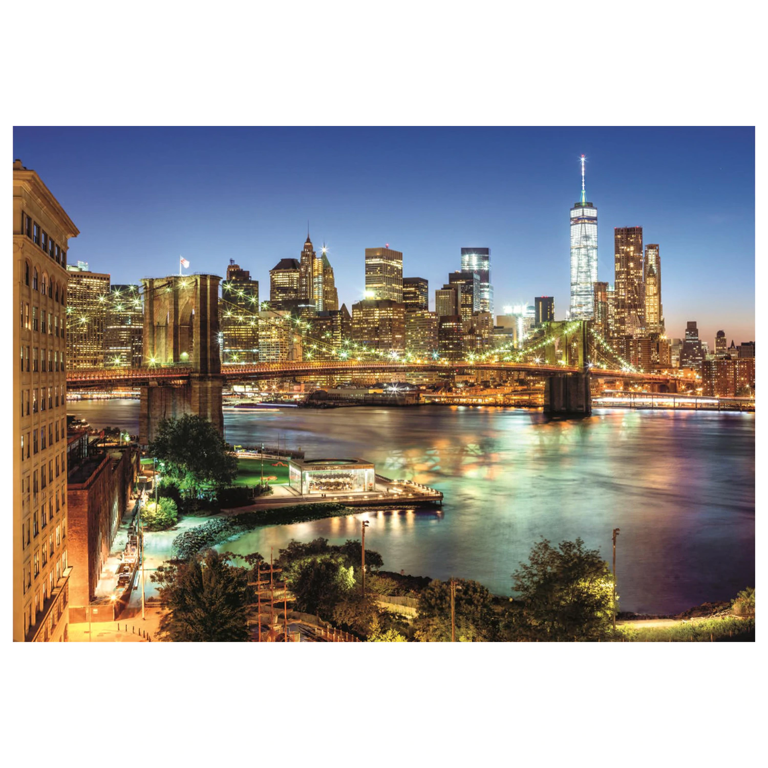 New York Brooklyn Bridge Lights 6000 db-os Compact puzzle termékfotó