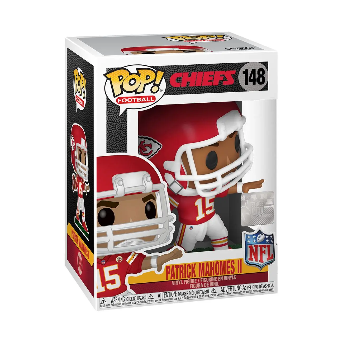 NFL POP! Sports Vinyl figura Patrick Mahomes (Kansas City Chiefs) figura 9 cm termékfotó