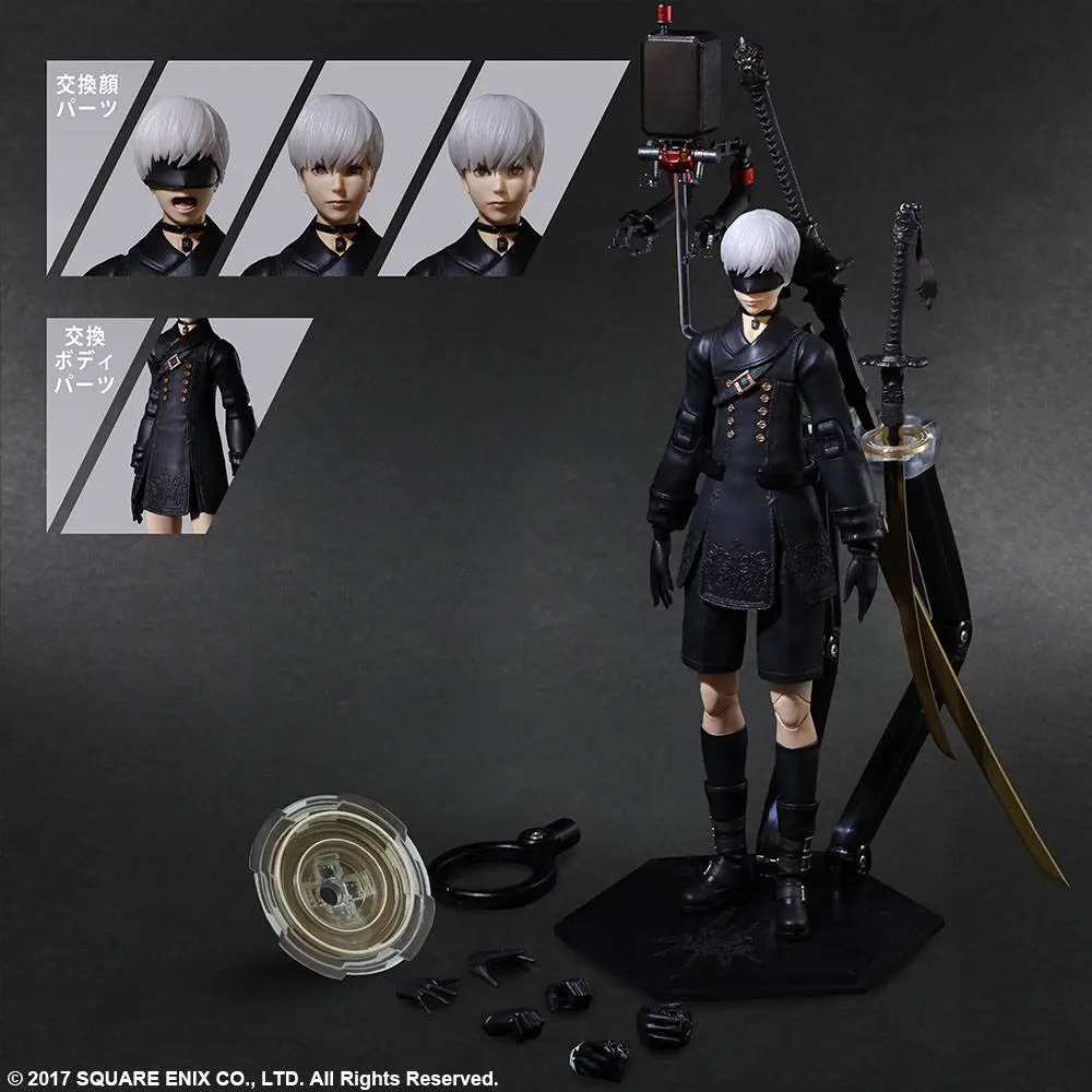 NieR Automata Play Arts Kai YoRHa No. 9 Type S Deluxe Ver. akciófigura 24 cm termékfotó