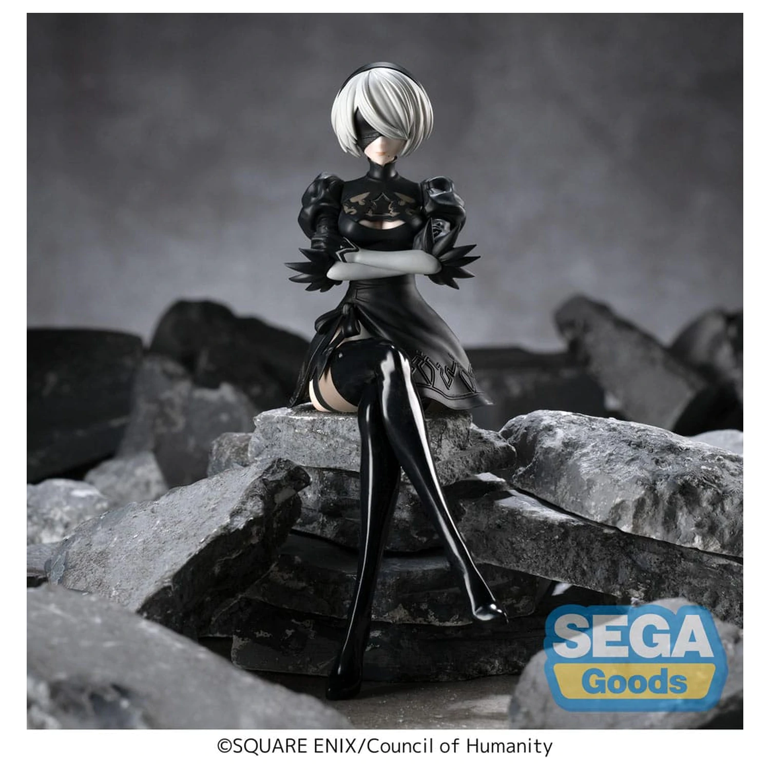 NieR:Automata Ver1.1a PM Perching 2B PVC szobor figura 13 cm termékfotó