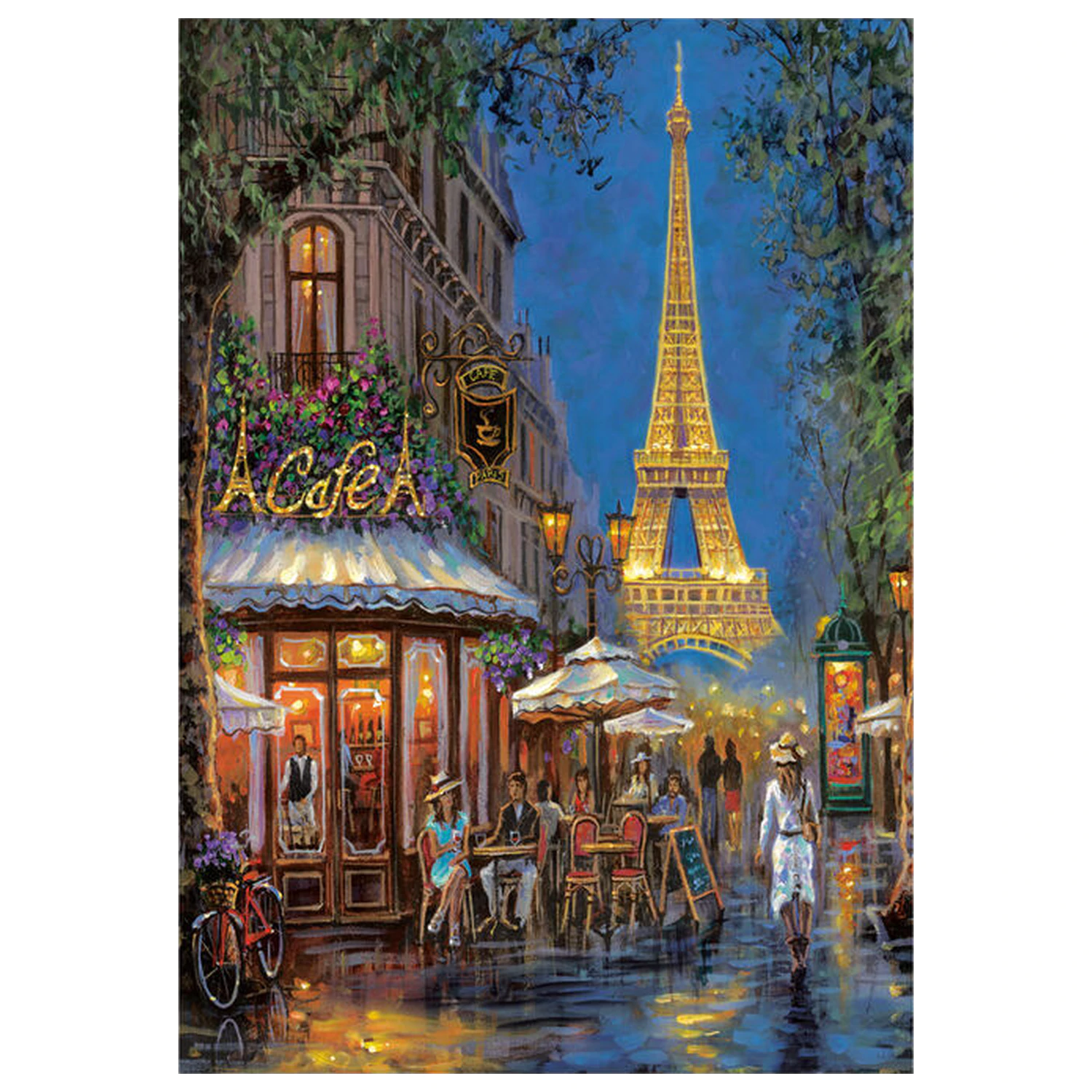 Night at the Eiffel Cafe puzzle 500db-os termékfotó