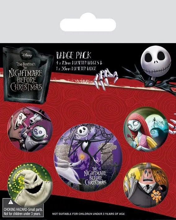 Nightmare Before Christmas Characters kitűző csomag (5 darab) termékfotó