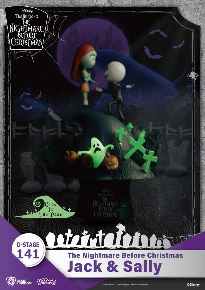 Nightmare before Christmas D-Stage Jack & Sally PVC Dioráma szobor figura 15 cm termékfotó