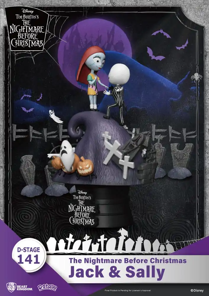 Nightmare before Christmas D-Stage Jack & Sally PVC Dioráma szobor figura 15 cm termékfotó