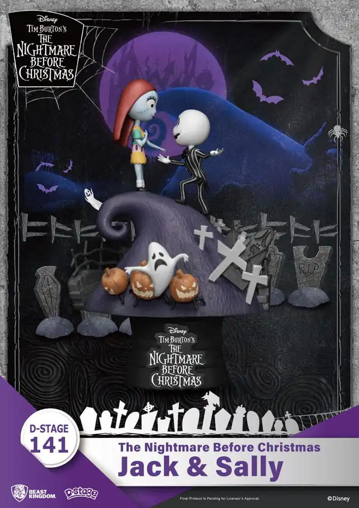 Nightmare before Christmas D-Stage Jack & Sally PVC Dioráma szobor figura 15 cm termékfotó