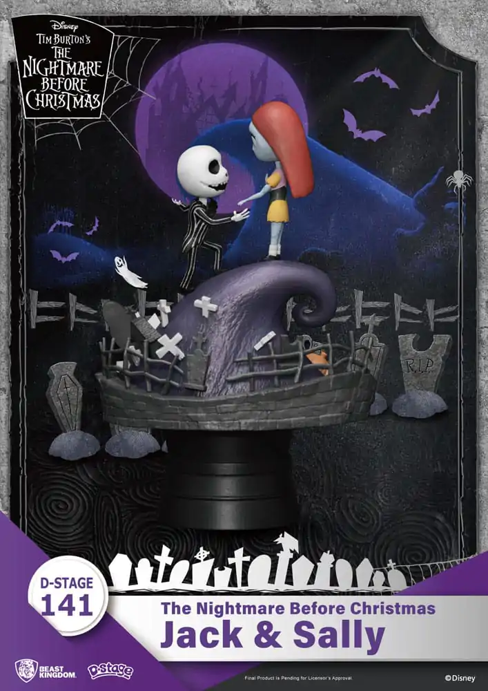 Nightmare before Christmas D-Stage Jack & Sally PVC Dioráma szobor figura 15 cm termékfotó