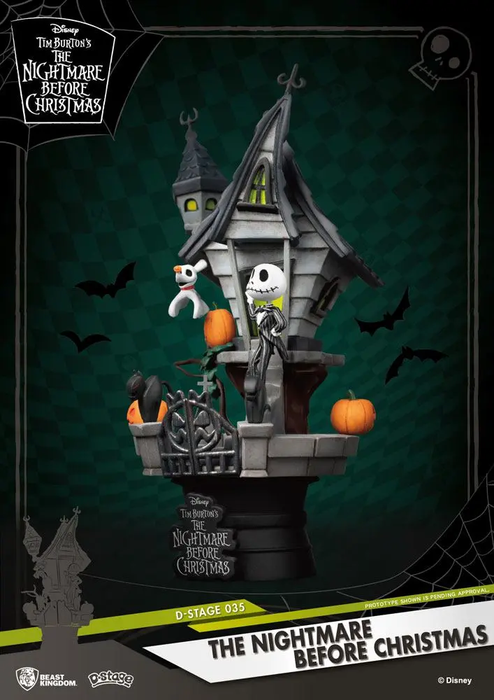 Nightmare before Christmas D-Stage Jack's Haunted House PVC Diorama szobor figura 15 cm termékfotó