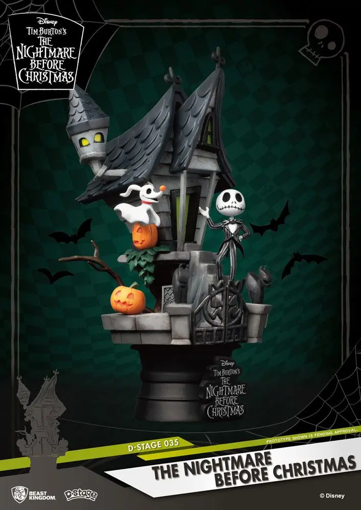 Nightmare before Christmas D-Stage Jack's Haunted House PVC Diorama szobor figura 15 cm termékfotó