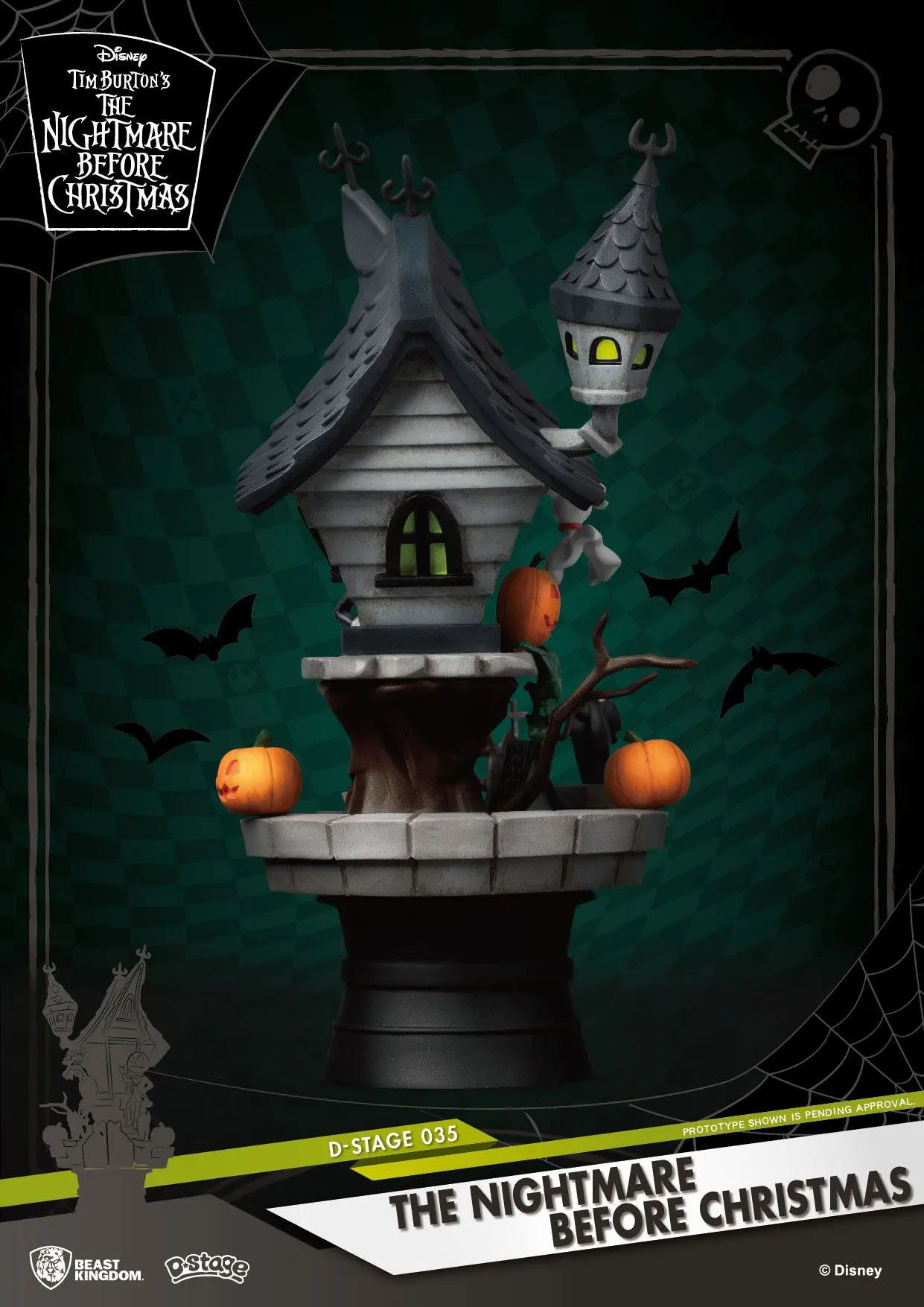 Nightmare before Christmas D-Stage Jack's Haunted House PVC Diorama szobor figura 15 cm termékfotó