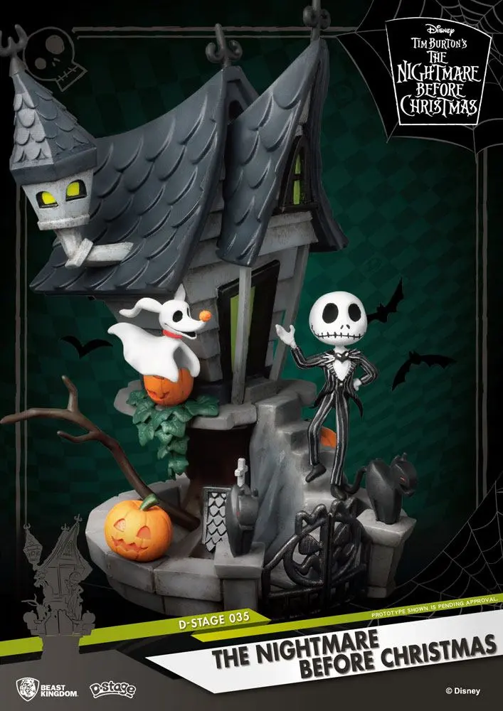 Nightmare before Christmas D-Stage Jack's Haunted House PVC Diorama szobor figura 15 cm termékfotó