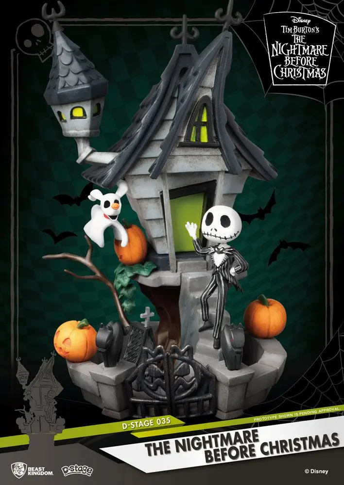 Nightmare before Christmas D-Stage Jack's Haunted House PVC Diorama szobor figura 15 cm termékfotó