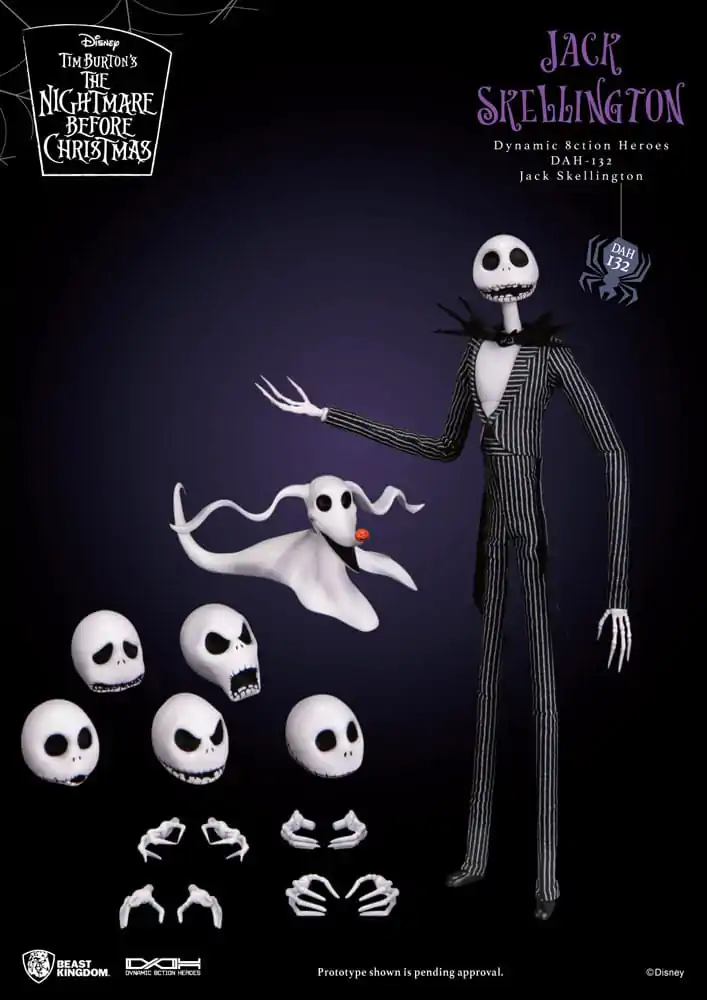 Nightmare before Christmas Dynamic 8ction Heroes 1/9 Jack akciófigura 21 cm termékfotó