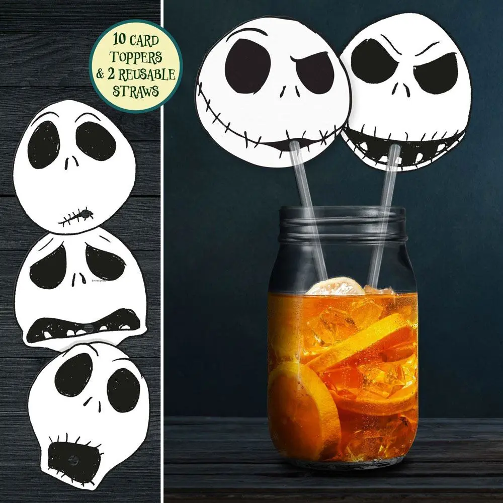 Nightmare Before Christmas Face´s 2 db-os szívószál csomag termékfotó