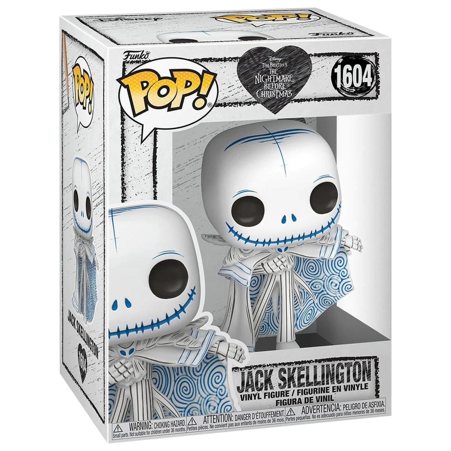 Nightmare before Christmas Funko POP! Disney Vinyl figura Valentine's Day 2027 Jack(Sketched) 9 cm termékfotó