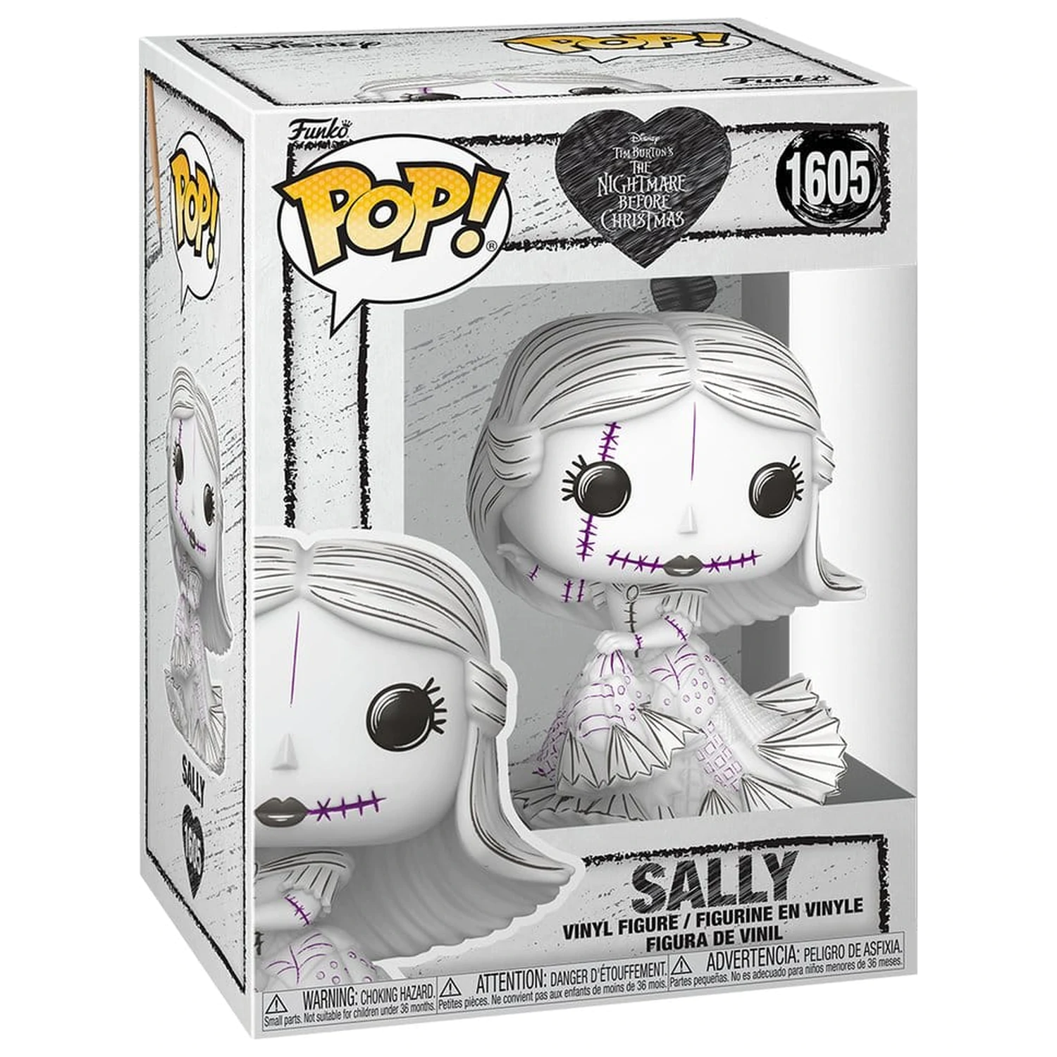 Nightmare before Christmas Funko POP! Disney Vinyl figura Valentine's Day 2027 Sally(Sketched) 9 cm termékfotó