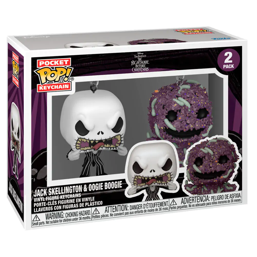 Nightmare Before Christmas Funko POP! Vinyl 2db-os kulcstartó csomag Jack/Oogie 4 cm termékfotó