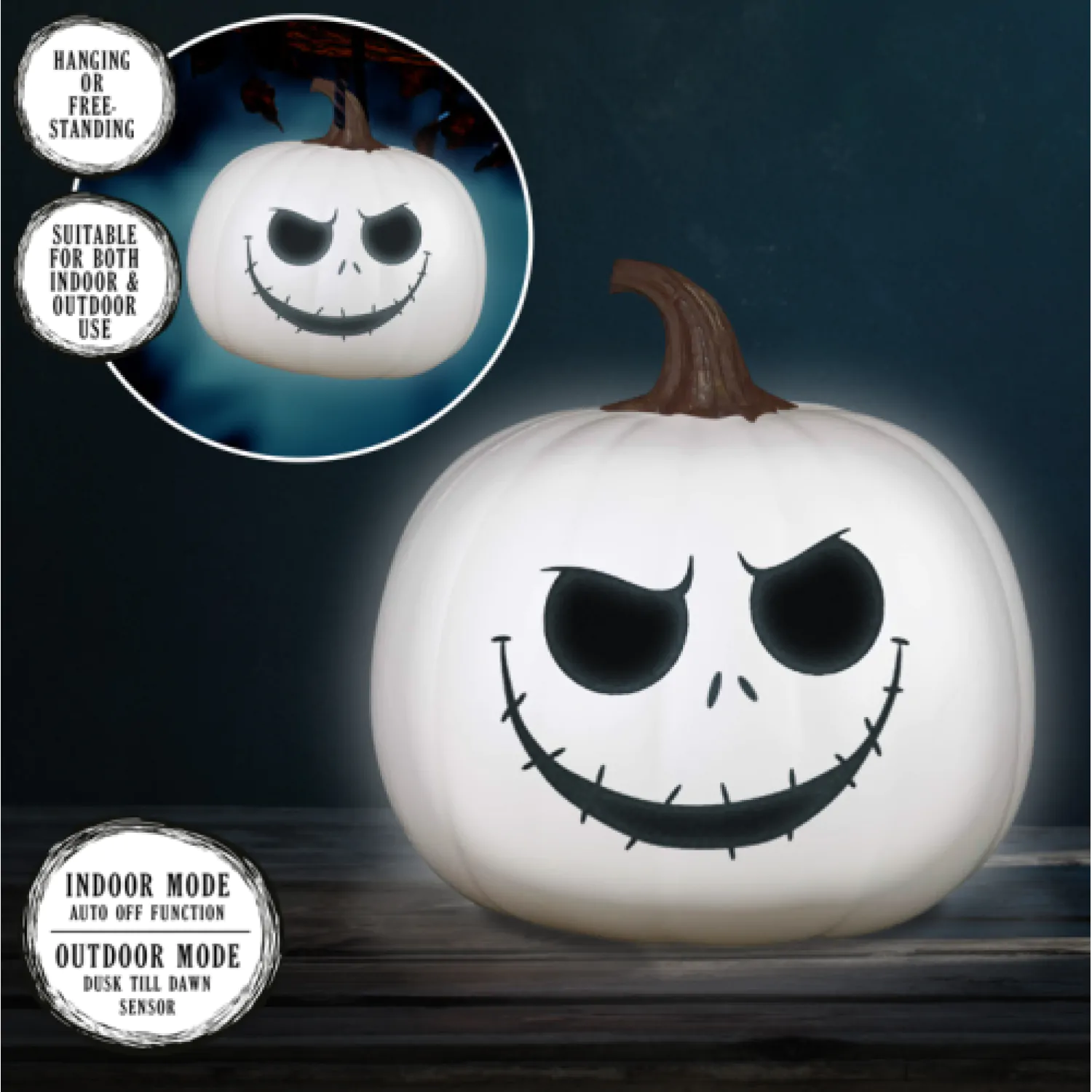 Nightmare Before Christmas lámpa Jack Skellington Pumpkin Lantern 20 cm termékfotó