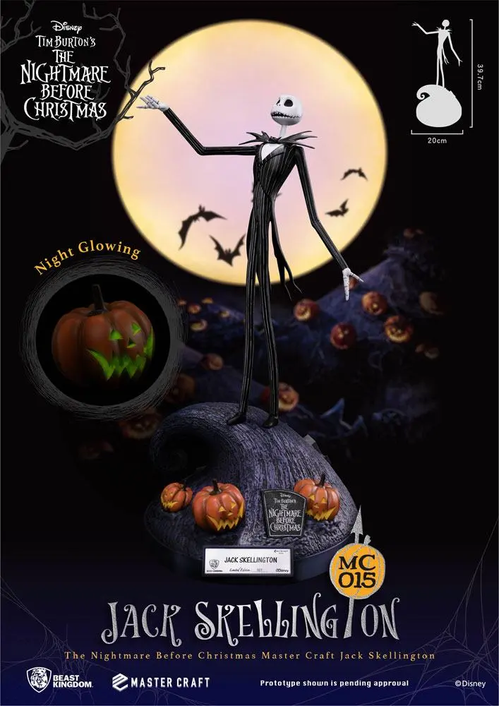 Nightmare Before Christmas Master Craft Jack Skellington szobor figura 40 cm termékfotó