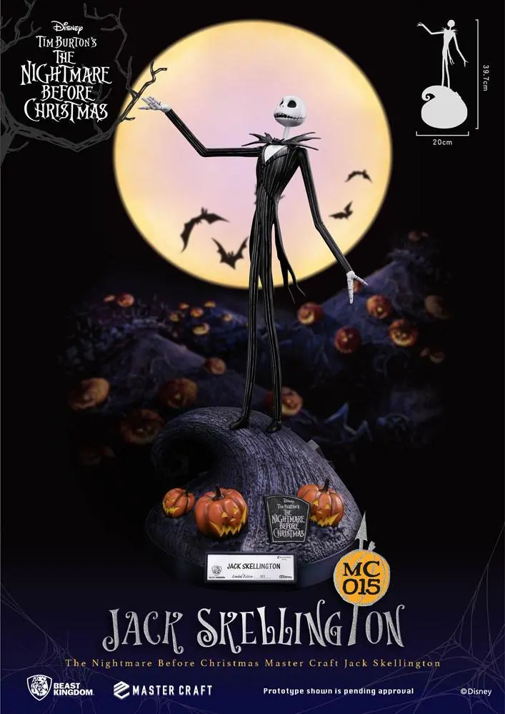 Nightmare Before Christmas Master Craft Jack Skellington szobor figura 40 cm termékfotó