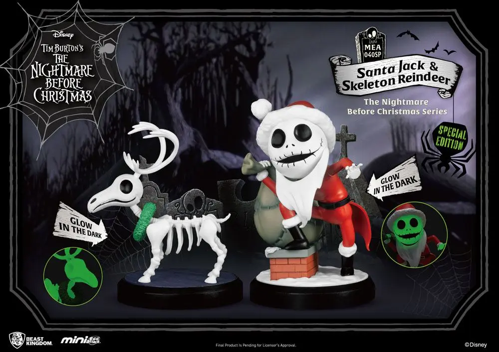 Nightmare Before Christmas Mini Egg Attack 2 darabos figura csomag Santa Jack & Skeleton Reindeer 8 cm termékfotó