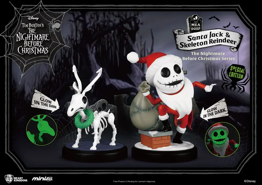 Nightmare Before Christmas Mini Egg Attack 2 darabos figura csomag Santa Jack & Skeleton Reindeer 8 cm termékfotó
