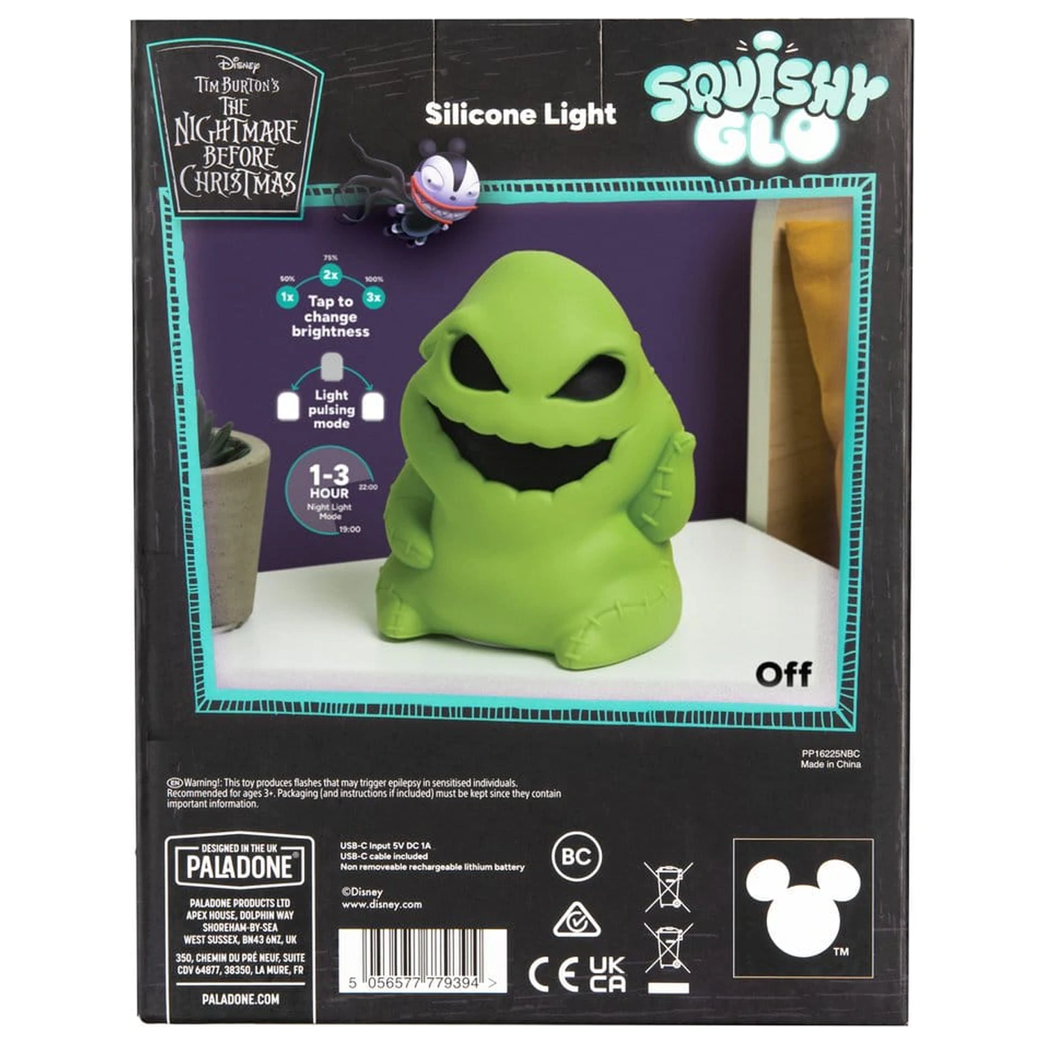 Nightmare Before Christmas SquishyGlo szilikon lámpa Oogie Boogie 16 cm termékfotó