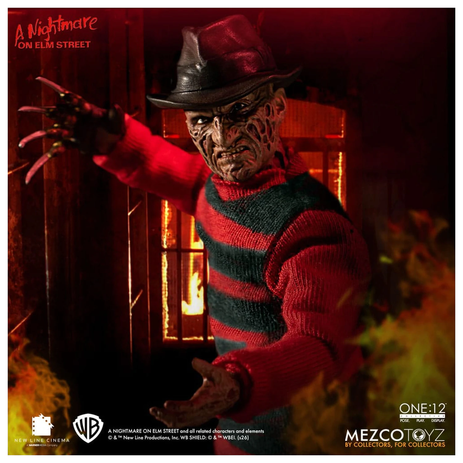 Nightmare On Elm Street 1/12 Freddy Krueger akciófigura 17 cm termékfotó