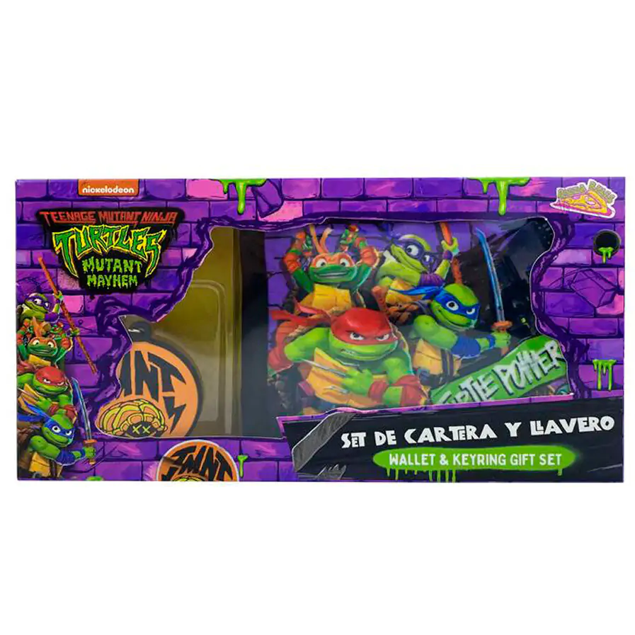 Ninja Turtles Mutant Mayhem pénztárca és kulcstartó csomag termékfotó