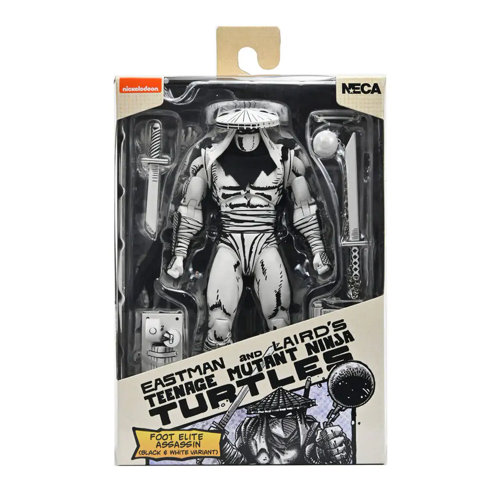 Ninja Turtles Teenage Mutant Foot Elite Assassin Black &amp; White figura 18cm termékfotó