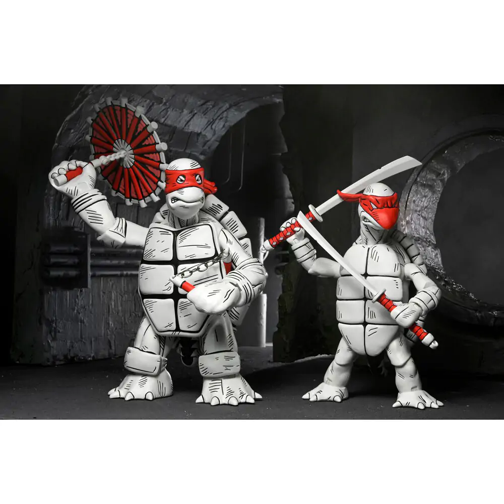 Ninja Turtles Teenage Mutant Ninja The Firts Turtles Black & White 2db-os figura csomag 18cm termékfotó