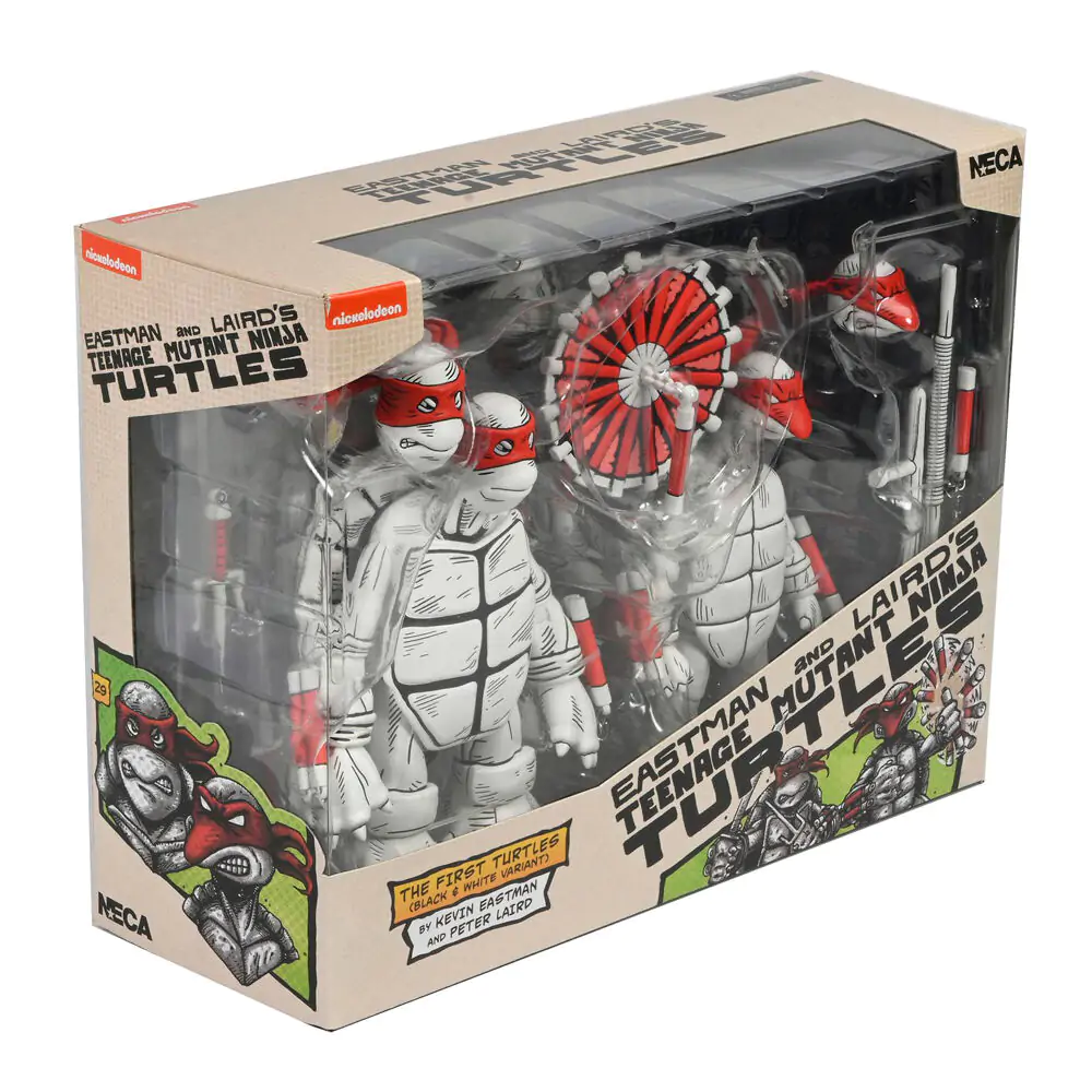 Ninja Turtles Teenage Mutant Ninja The Firts Turtles Black & White 2db-os figura csomag 18cm termékfotó