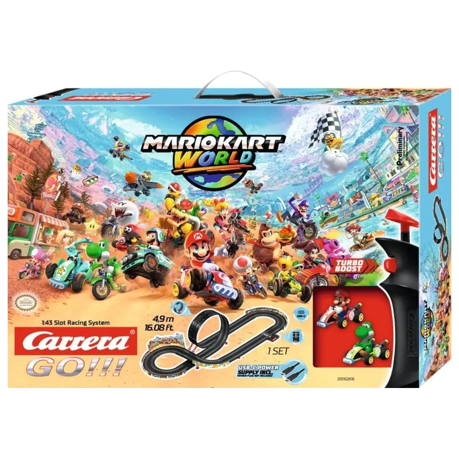 Nintendo Mario Kart Carrera GO!!! Race Track Set Mario Kart World elektromos versenypálya  termékfotó