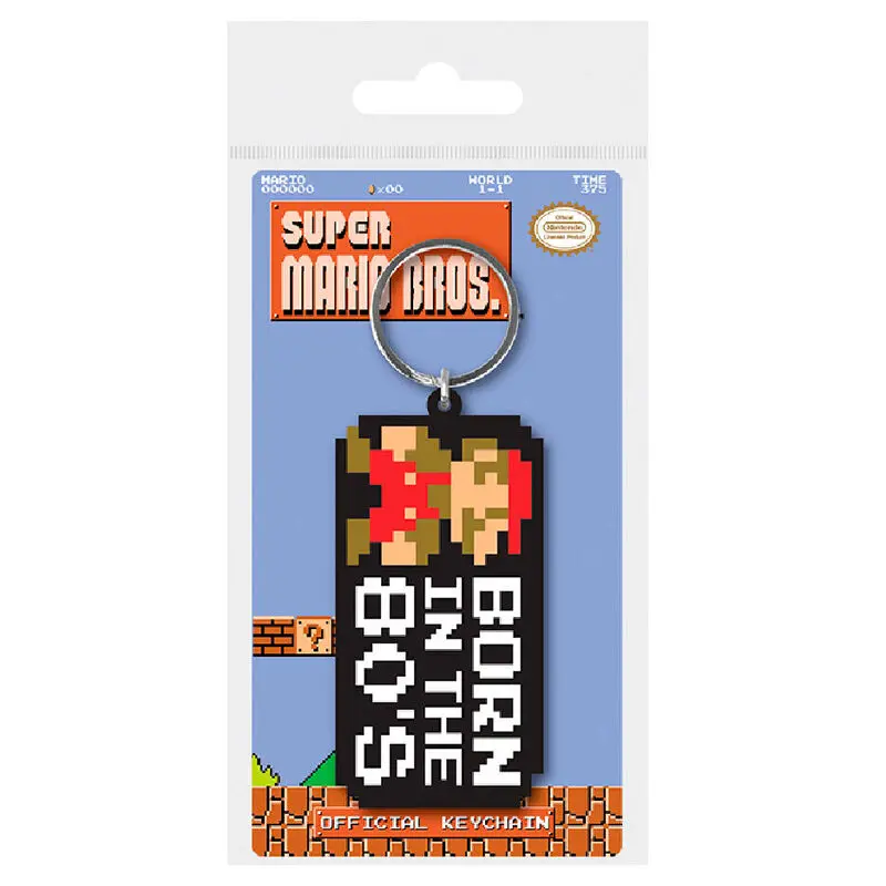 Nintendo Super Mario Bros Born In The 80s gumis kulcstartó termékfotó