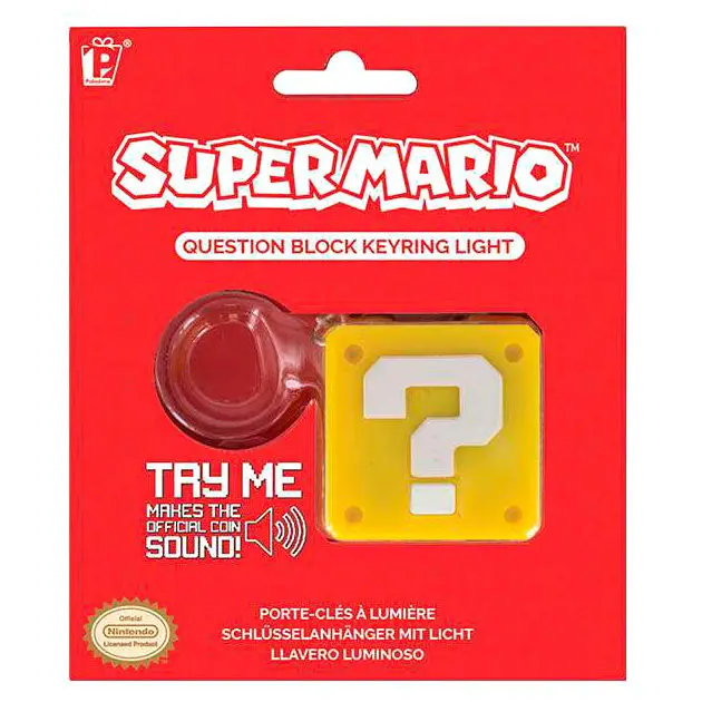 Nintendo Super Mario Bros Question Block kulcstartó lámpával termékfotó